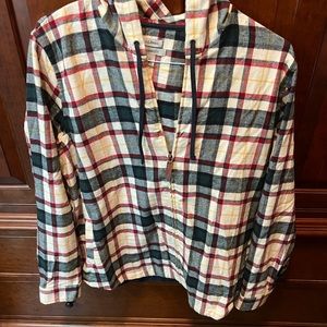 NWOT LLBEAN Flannel Zip Hoodie